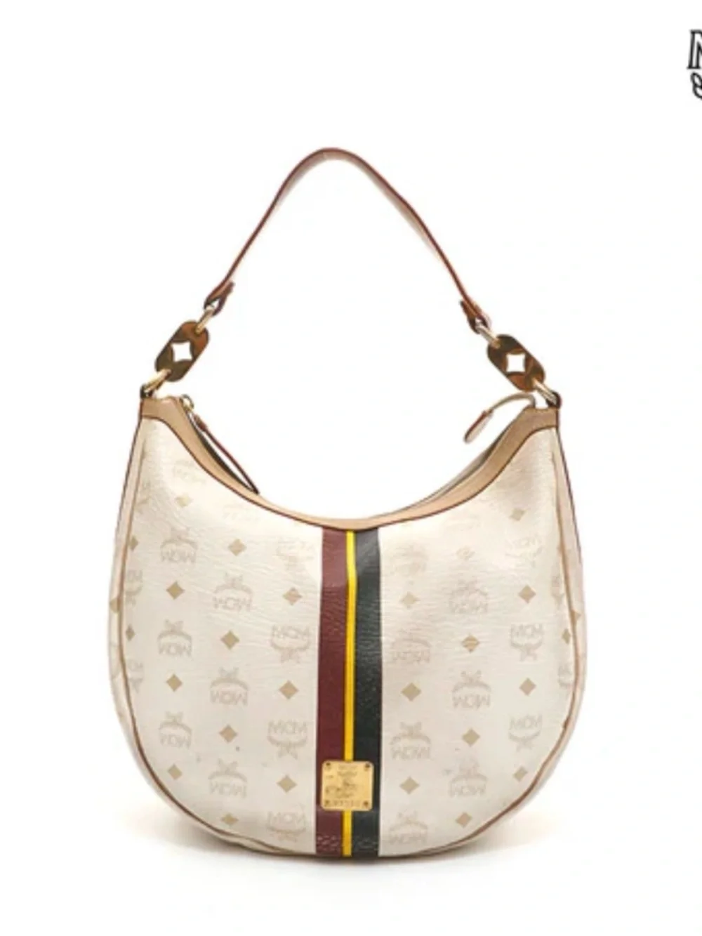 MCM Visetos Striped Hobo - Picture 1 of 14